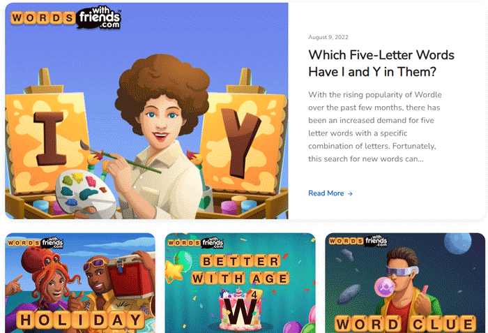 Captura de tela do Words With Friends.