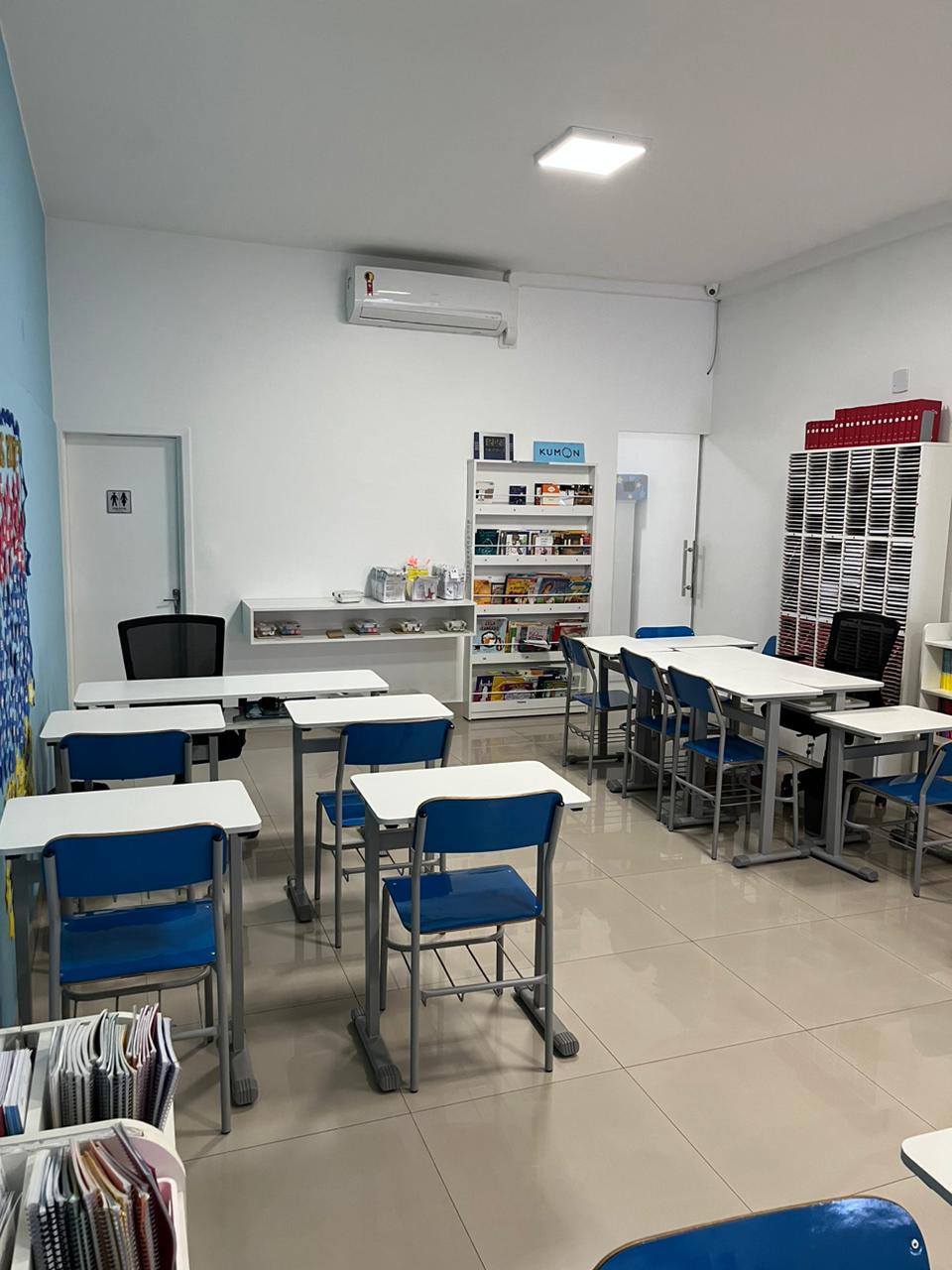 Sala de aula da escola Kumon Praça do Bicalho - Taguatinga DF