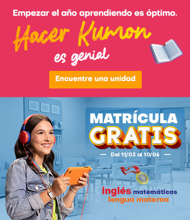 kumon es genial matricula gratis ingles, matematicas lengua materna