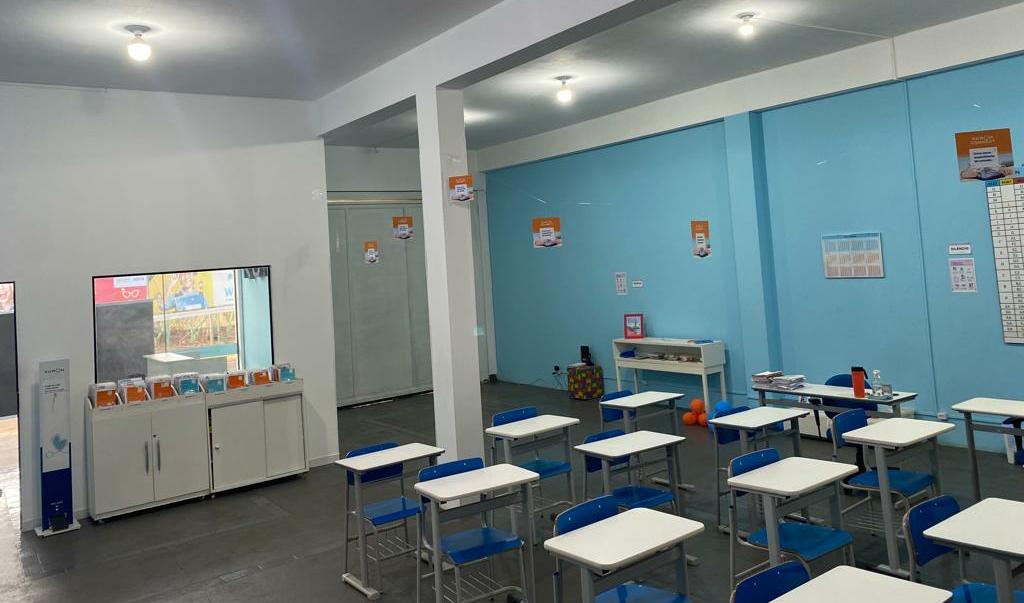 Sala de aula do Kumon Santa Cruz Centro