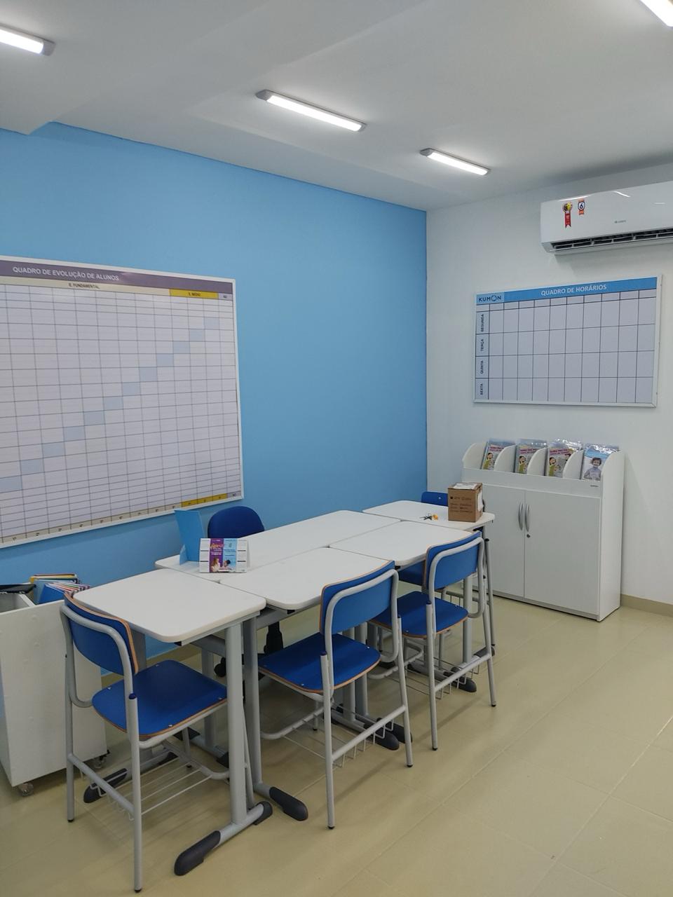Sala de aula da unidade Kumon São Gonçalo - Praça Zé Garoto