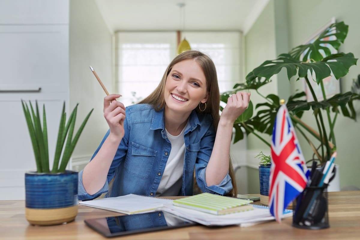 Estudante de inglês.