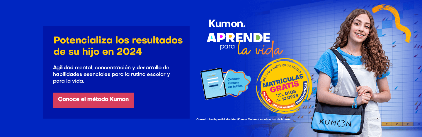 Kumon banner aprende para la vida