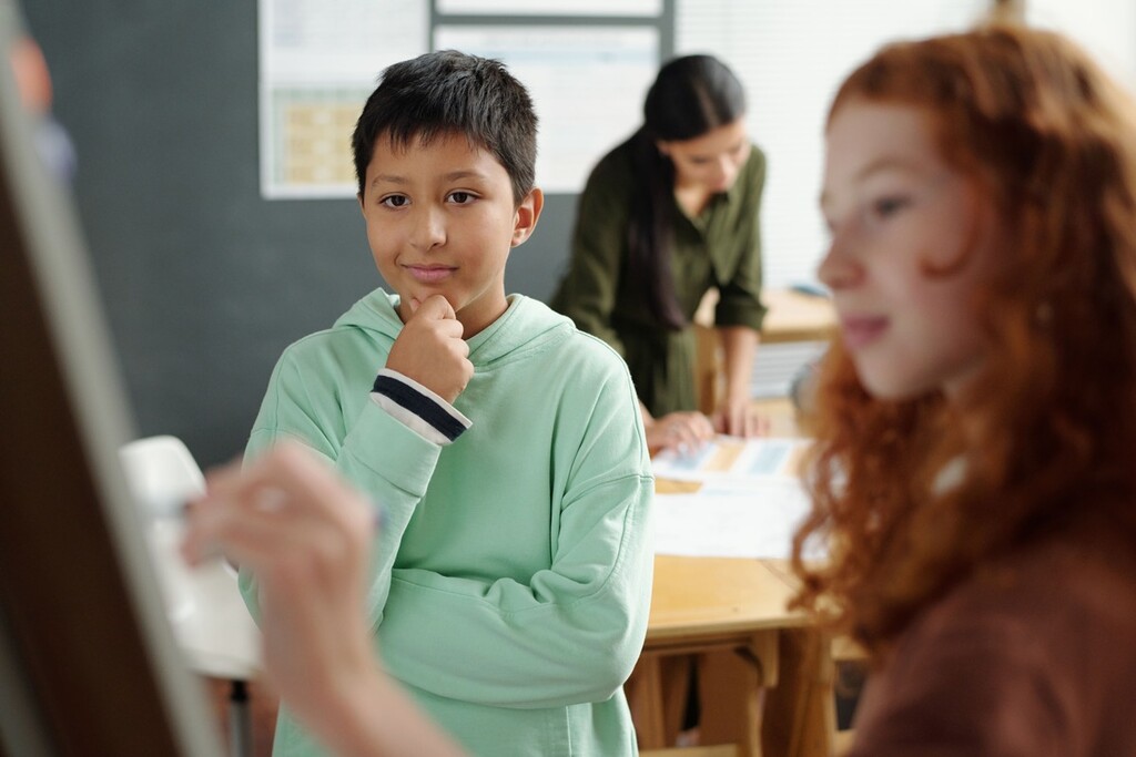 Estudantes de inglês.