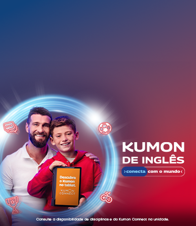 Banner home do curso de inglês do Kumon versão mobile
