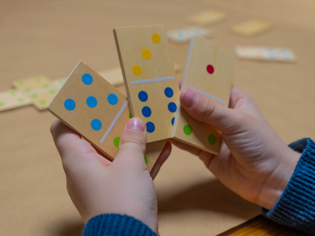 peças de dominó para aprender matemática para crianças