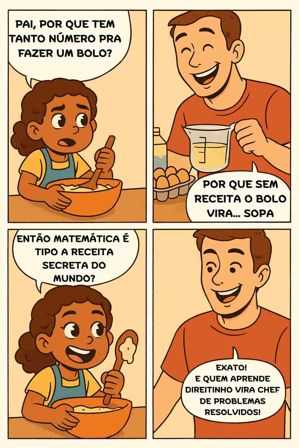 HQ retratando o aprendizado de matemática para crianças