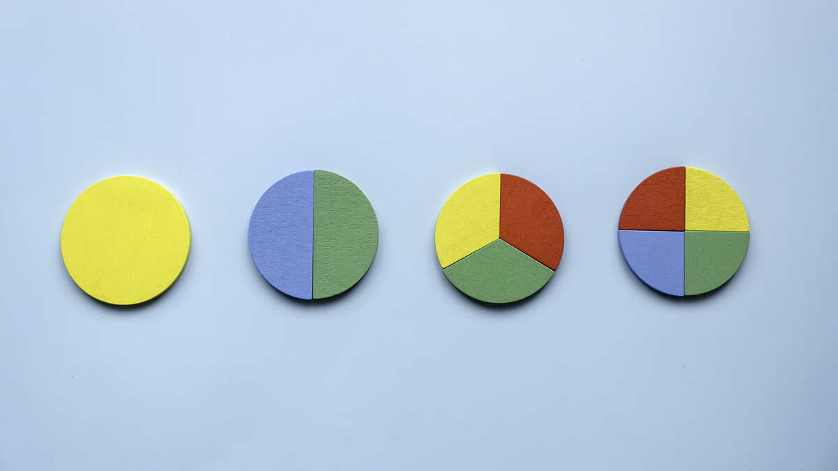 Peças de gráfico coloridas 